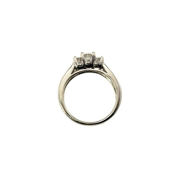 Vintage 14 Karat White Gold and Diamond Engagement Ring Size 6.25 #11156 - Picture 7 of 10